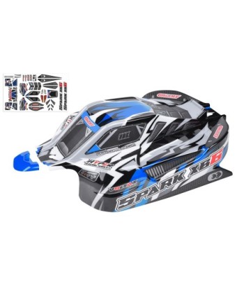 CARROCERÃA DE POLICARBONATO - SPARK XB6 - PINTADA - CORTADA - ADHESIVOS - COLOR AZUL - 1 PIEZA