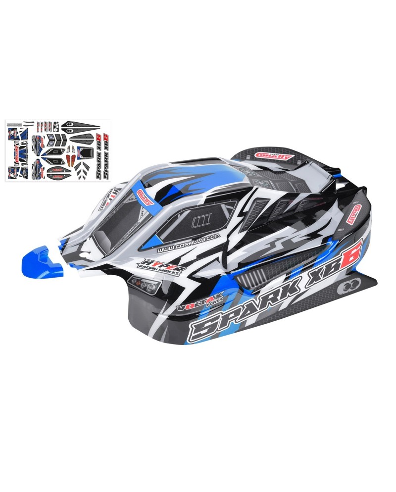 CARROCERÃA DE POLICARBONATO - SPARK XB6 - PINTADA - CORTADA - ADHESIVOS - COLOR AZUL - 1 PIEZA