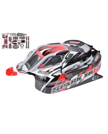 CARROCERÃA DE POLICARBONATO - SPARK XB6 - PINTADA - CORTADA - ADHESIVOS - COLOR ROJO - 1 PIEZA