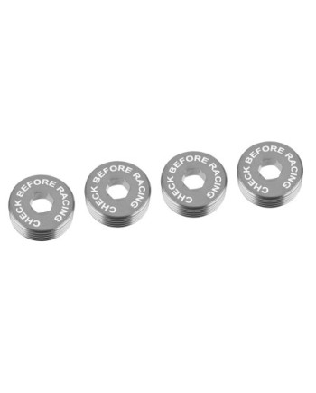 TUERCA DE AJUSTE PARA BOLA DE PIVOTE - ALUMINIO - TITANIO - 4 PIEZAS