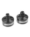TAPON DE AMORTIGUADOR PRO - ALUMINIO - ANODIZADO DURO - NEGRO - 2 PIEZAS