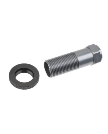 EJE DE SALVASERVOS CON TUERCA - ALUMINIO TITANIO - NEGRO - 1 JUEGO