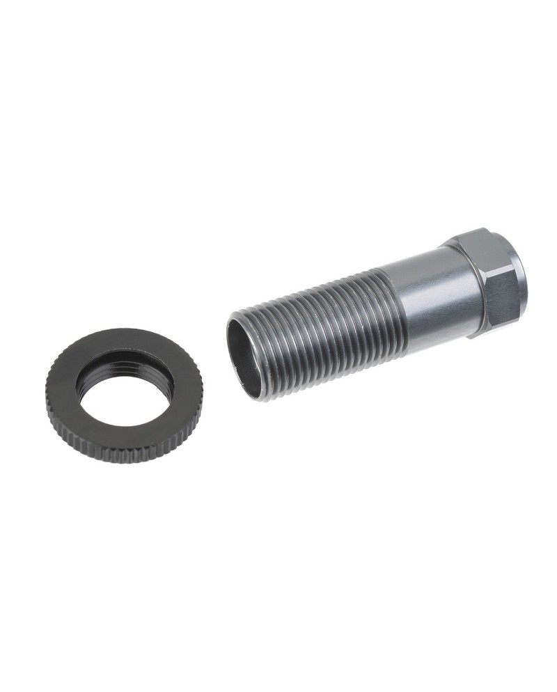 EJE DE SALVASERVOS CON TUERCA - ALUMINIO TITANIO - NEGRO - 1 JUEGO