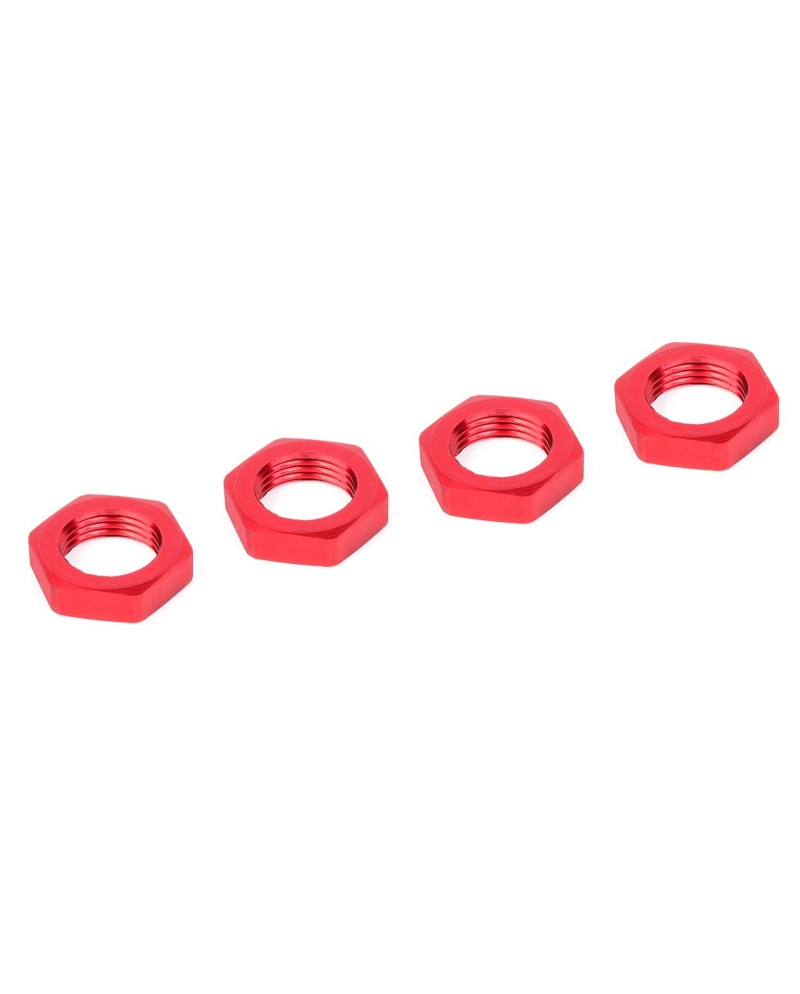 TUERCA DE RUEDA - ALUMINIO - ROJA - 4 PIEZAS