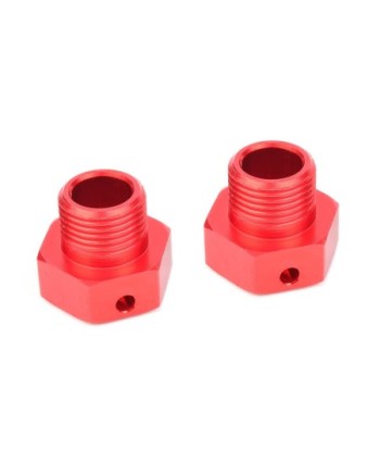 HEXÃGONO DE RUEDA - ALUMINIO - ROJO - 2 PIEZAS
