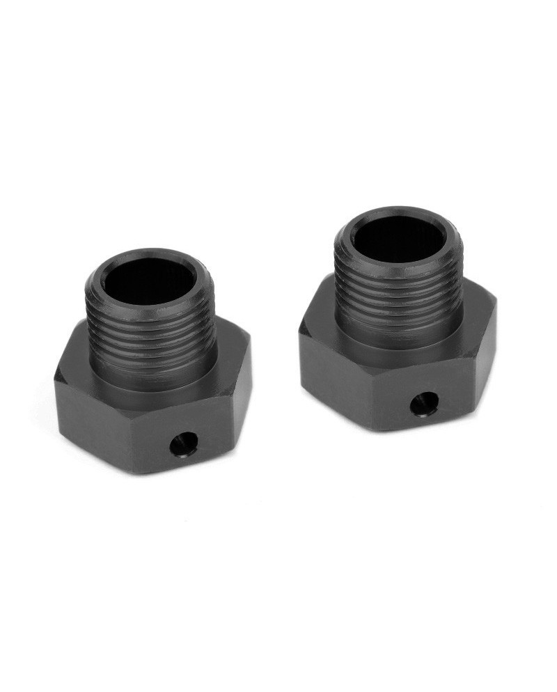 HEXÃGONO DE RUEDA - ALUMINIO - NEGRO - 2 PIEZAS