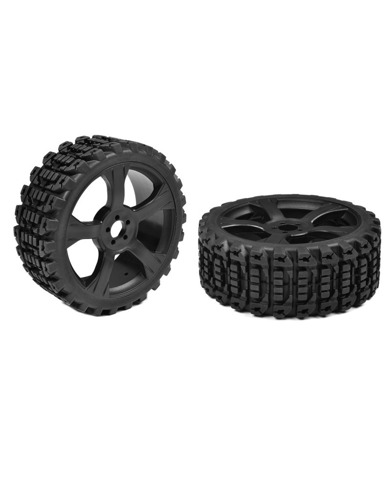 NEUMÃTICOS 1/8 BUGGY - XPRIT - BAJO PERFIL - PEGADOS EN LLANTAS NEGRAS - 1 PAR