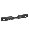 PLACA DE MONTAJE DE TRAPECIOS XTREME - DELANTERA/TRASERA - ALUMINIO 7075 - 3mm - ANODIZADO DURO - NEGRO - FABRICADO EN ITALIA