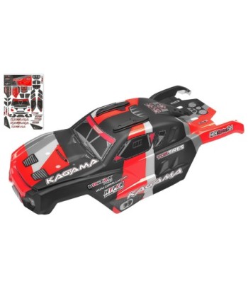 CARROCERIA DE POLICARBONATO - KAGAMA XP 6S - PINTADA - CORTADA - PEGATINAS - ACCESORIOS - ROJO - 1 PIEZA