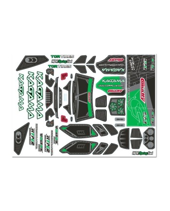 JUEGO DE PEGATINAS - KAGAMA XP 6S - PRECORTADAS - VERDE - 1 PIEZA