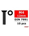 TORNILLO HEXAGONAL CABEZA AVELLANADA M4 x 12mm - 10 PCS