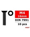 TORNILLO HEXAGONAL CABEZA AVELLANADA M4 x 16mm - 10 PCS