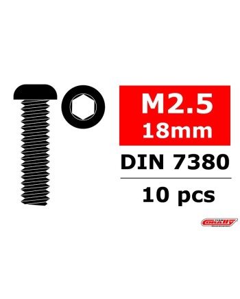 TORNILLO HEXAGONAL CABEZA DE BOTON M2.5 x 18mm - 10 PCS