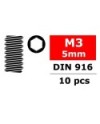 TORNILLO DE ACERO M3 x 5MM - HEXAGONAL - 10 PCS
