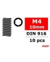 TORNILLO DE ACERO M4 x 10MM - HEXAGONAL - 10 PCS