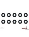 Steel Nylstop Nut M2.5 - Black Coated - 10 pcs