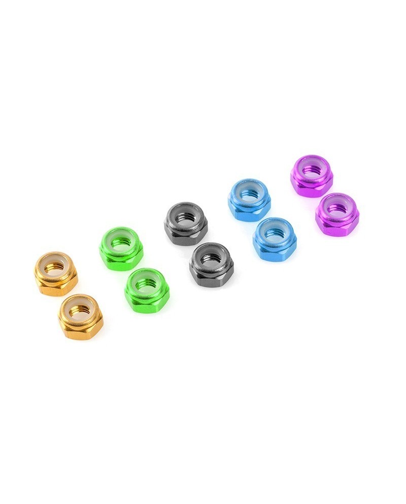 TUERCA AUTOBLOCANTE M3 ORO (10PCS)