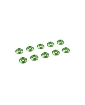 ARANDELA CONICA VERDE M3 10MM