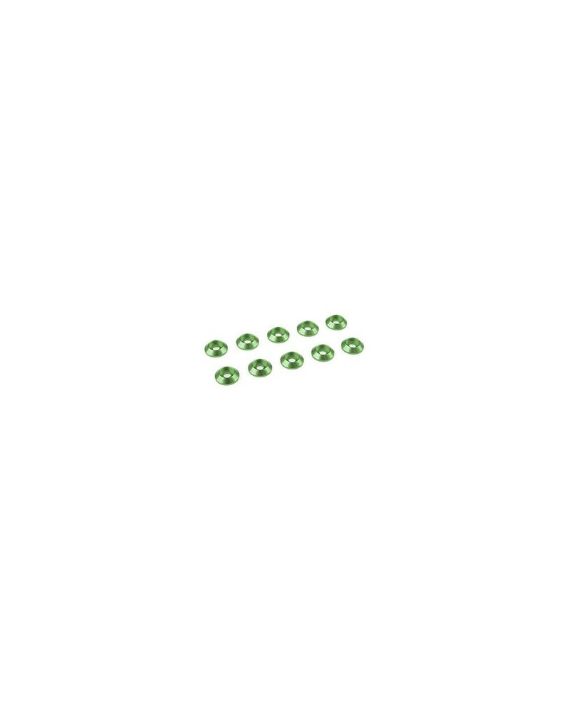 ARANDELA CONICA VERDE M3 10MM