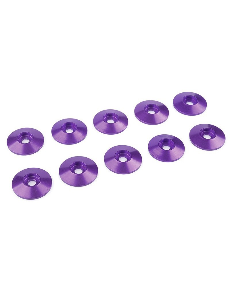 ARANDELA CONICA MORADA M3 15MM 10pcs