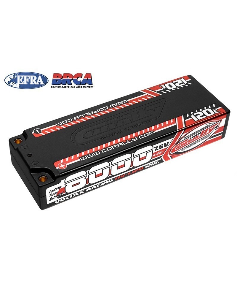 BaterÃ­a LiPo HV Voltax 120C - 8000 mAh - 7.6V - Stick 2S - Conector Bullit de 4mm