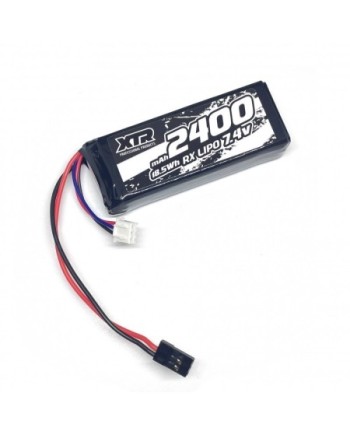 BATERIA RECEPTOR LIPO PLANA 7,4V 2400 Mah 16,5X31,5X85