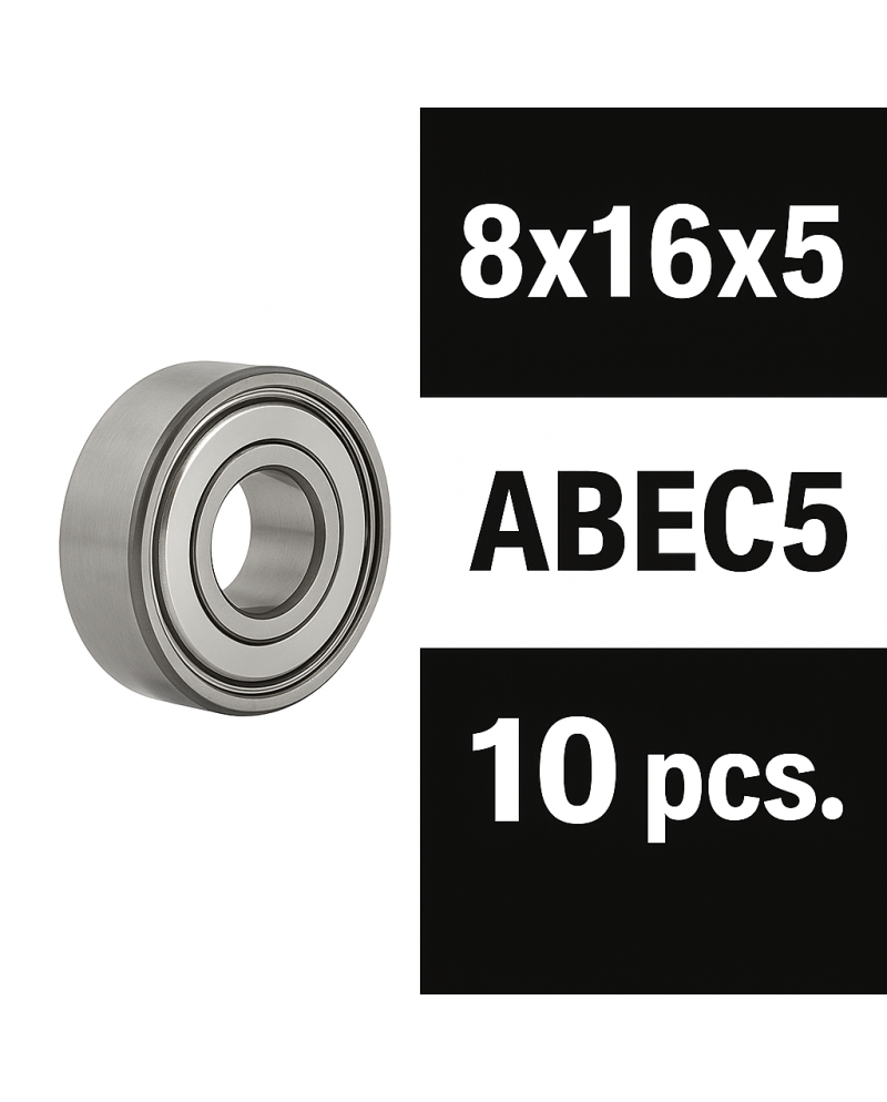 XTR "ZERO FRICTION" 5x8x2.5ZZ (10PCS) ABEC5