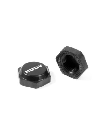 TUERCA RUEDA 1/8 ALUMINIO XTR CIEGA NARANJA- ESTRIADA (4)