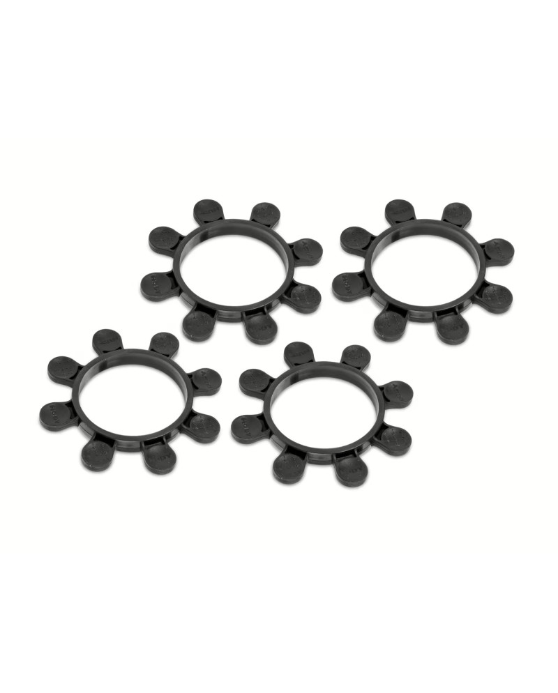 GOMAS PEGADO RUEDAS HUDY  - 1/10- NEGRAS (4) OCTOPUS