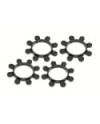 GOMAS PEGADO RUEDAS HUDY  - 1/10- NEGRAS (4) OCTOPUS