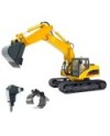 EXCAVADORA HUINA 1535 1/14 PALA METALICA 2,4GHZ + MARTILLO + PINZA