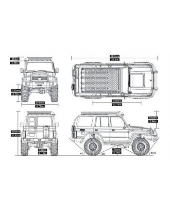 COCHE CRAWLER RESCUER1/10 RGT86190 4X4 WATERPROOF NEGRO RTR