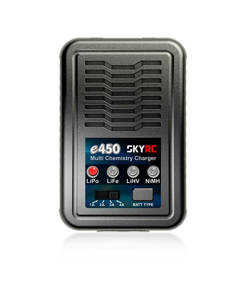 CARGADOR E450 LIPO/LIFE/LIHV 2-4S,NIMH 6-8 1-3A 50W 240V AC SKYRC