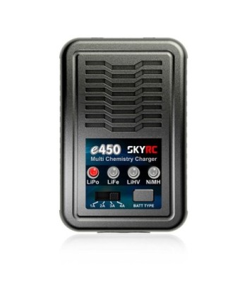 CARGADOR E450 LIPO/LIFE/LIHV 2-4S,NIMH 6-8 1-3A 50W 240V AC SKYRC