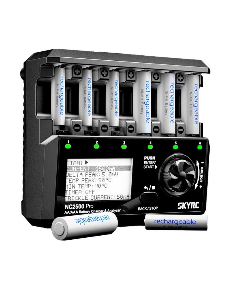 CARGADOR NC2500 NIMH AA/AAA 0.1-2.5A 240V AC SKYRC
