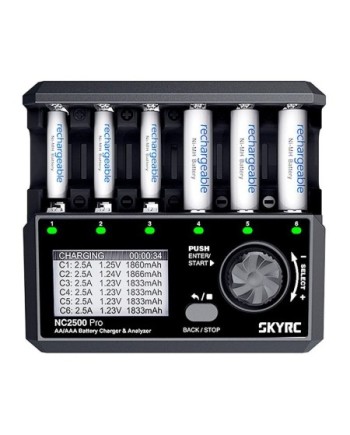 CARGADOR NC2500 NIMH AA/AAA 0.1-2.5A 240V AC SKYRC