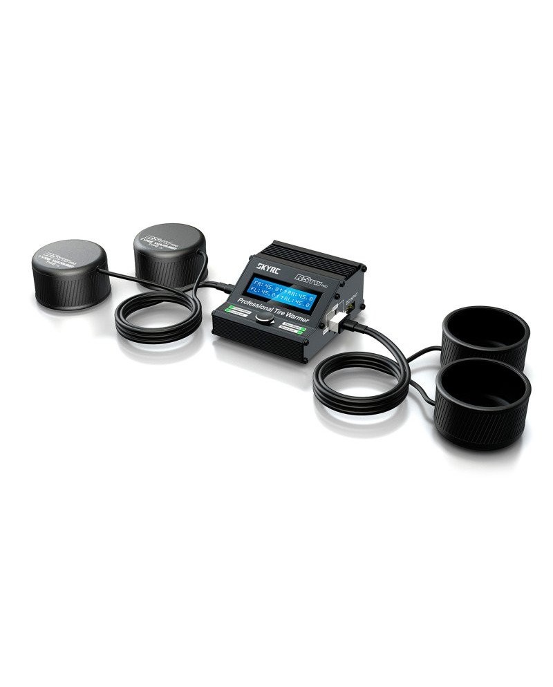 SET CALENTADOR DE RUEDAS RSTW PRO V3 CON CALENTADORES DE SILICONA (4u.) SKYRC
