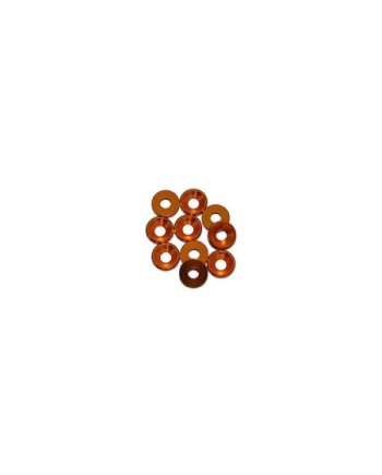 ARANDELA ALU. CONICA M3 NARANJA (10u.)