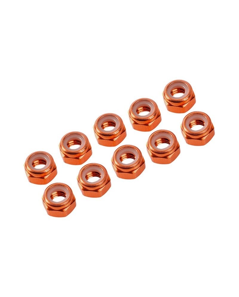 AUTOBLOCANTE ALU. M3 NARANJA (10u.)