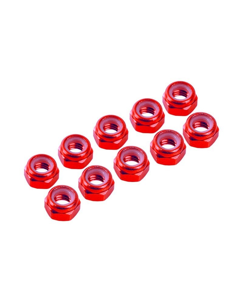 AUTOBLOCANTE ALU. M3 ROJO (10u.)