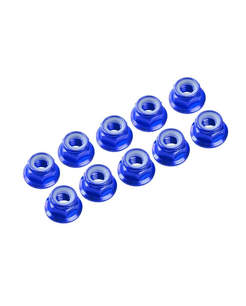 AUTOBLOCANTE ALU. M3 FLANGED AZUL (10u.)