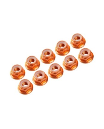 AUTOBLOCANTE ALU. M3 FLANGED NARANJA (10u.)