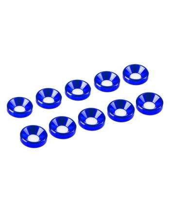 ARANDELA ALU. CONICA M4 AZUL (10u.)