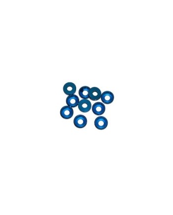 ARANDELA ALU. CONICA M4 AZUL (10u.)