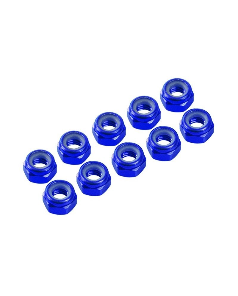 AUTOBLOCANTE ALU. M4 AZUL (10u.)