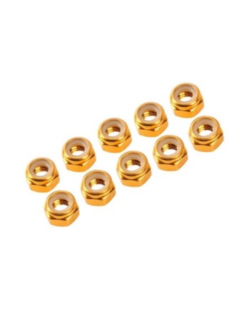 AUTOBLOCANTE ALU. M4 DORADO (10u.)
