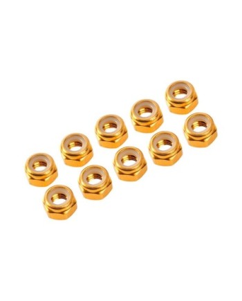 AUTOBLOCANTE ALU. M4 DORADO (10u.)