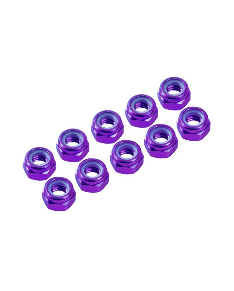 AUTOBLOCANTE ALU. M4 PURPURA (10u.)