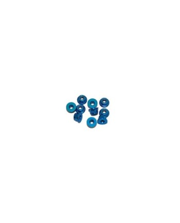 AUTOBLOCANTE ALU. M4 FLANGED AZUL (10u.)