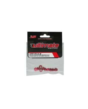 AUTOBLOCANTE ALU. M4 FLANGED ROJA (10u.)